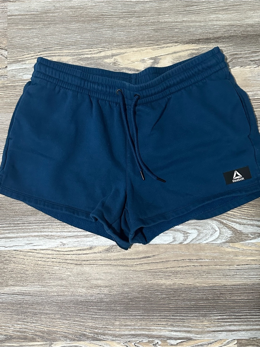 Reebok Women's Dark Blue Elastic Waist Athletic Shorts